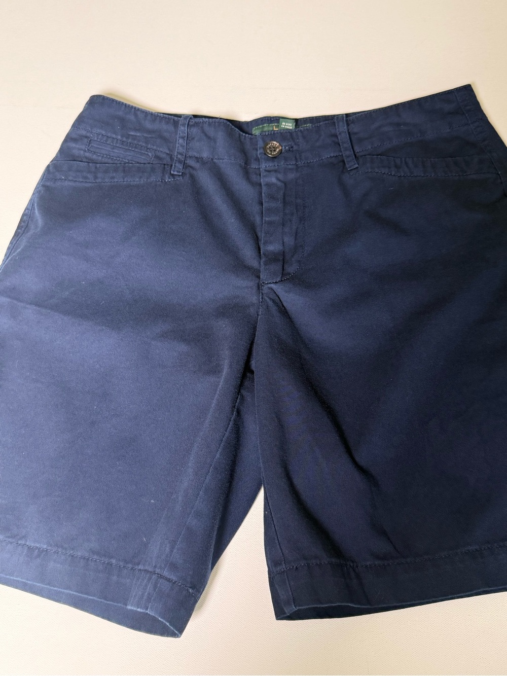 Lauren Ralph Lauren Navy Chino Bermuda Shorts Women’s Size 6 Preppy Classic - Picture 4 of 9